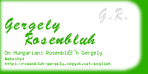 gergely rosenbluh business card
